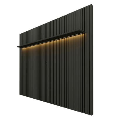 Imagem de Painel Ripado para TV até 90 Polegadas com LED 100% MDF 230CMX250CM Nobre Cinza