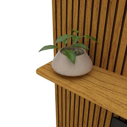 Imagem de Painel Ripado para TV até 90 Polegadas Impressão Ripada com LED 220cm 100% MDF Requinte