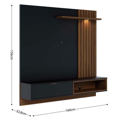 Imagem de Painel Ripado Suspenso para TV até 60 Pol com Led 160x156cm Tocantins Colibri