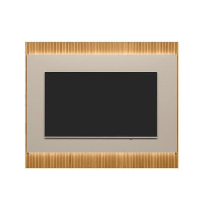 Imagem de Painel Ripado Suspenso para TV até 70 Polegadas com LED MDF 180CMX148CM Off White São Paulo Branco