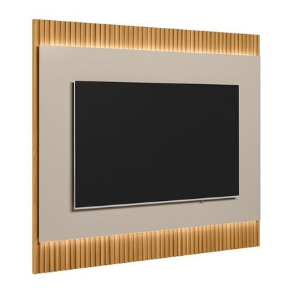 Imagem de Painel Ripado Suspenso para TV até 70 Polegadas com LED MDF 180CMX148CM Off White São Paulo Branco
