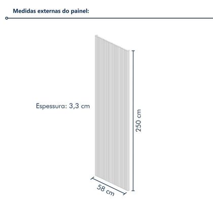 Imagem de Painel Ripado Toronto 2,50x0,58x3,3mm(1,45)m²