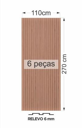 Imagem de Painel Ripado Versátil: 06 unid. 270x110cm larg.