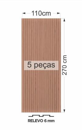 Imagem de PAINEL RIPADO VERSÁTIL 5 unid. 270cm x 110cm
