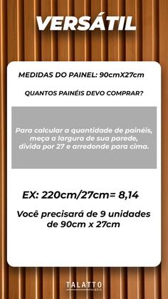 Imagem de Painel Ripado Versátil Modular: Kit 06 unid. 90x27cm larg. (1,45m²)