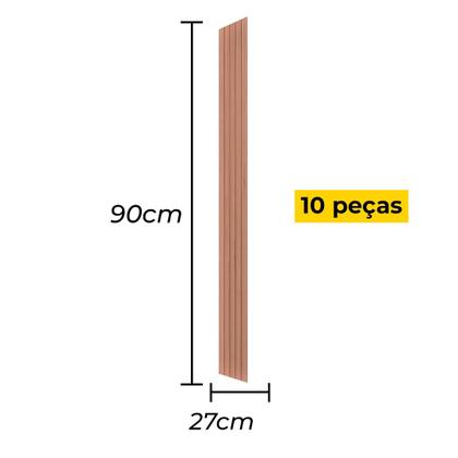 Imagem de Painel Ripado Versátil Modular: Kit 10 unid. 90x27cm larg. (2,43m²)