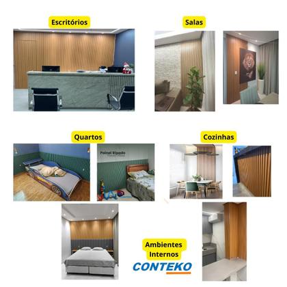 Imagem de Painel Ripado WPC revestido com filme, 2,90m x 0,16m e2,4cm