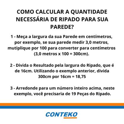 Imagem de Painel Ripado WPC revestido com filme, 2,90m x 0,16m e2,4cm