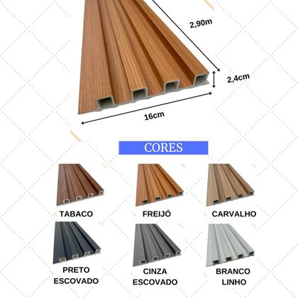 Imagem de Painel Ripado WPC revestido com filme, 2,90m x 0,16m e2,4cm
