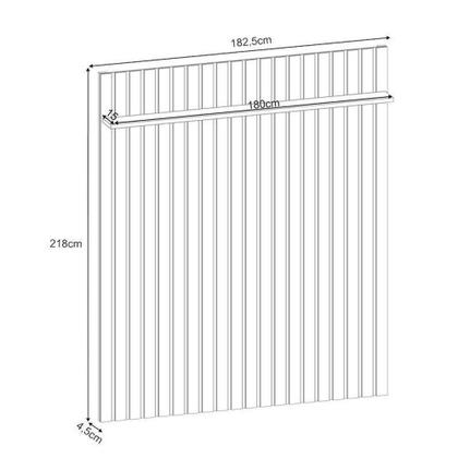 Imagem de Painel Ripado You Illusion Com Mesa De Centro Sky Com Tampo De Vidro Cinamomo Off White - Hb Móveis