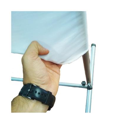 Imagem de Painel Romano Tecido Veste Fácil Ripado Prata Cinza Metalizado  100x200cm