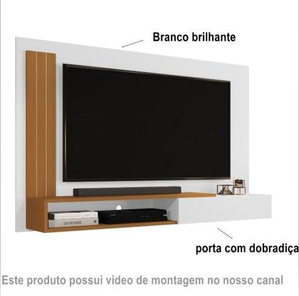 Imagem de Painel Sala De Estar Para TV Até 50" Estante De Parede Com Porta E Nicho Denver Cores G2 Plus