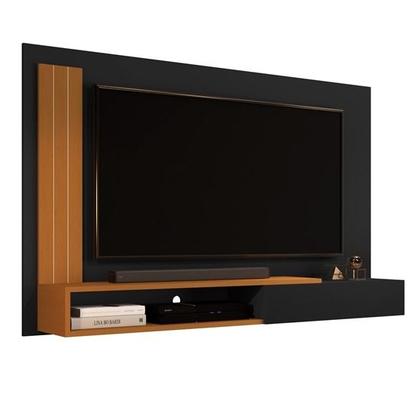 Imagem de Painel Sala De Estar Para TV Até 50" Estante De Parede Com Porta E Nicho Denver Cores G2 Plus