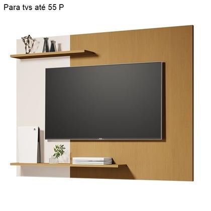 Imagem de Painel Sala Quarto TV Smart Até 55 Polegadas Com prateleiras 7117 Dudinha - Cores - Comprar Moveis em Casa