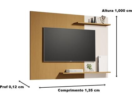 Imagem de Painel Sala Quarto TV Smart Até 55 Polegadas Com prateleiras 7117 Dudinha - Cores - Comprar Moveis em Casa