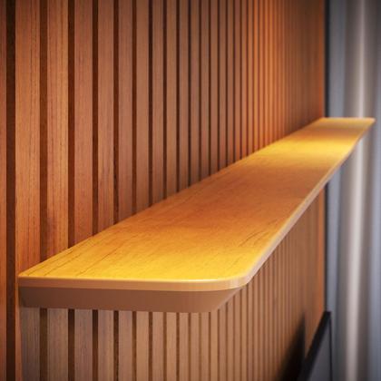 Imagem de Painel Smart Madeira Ripado Home Suspenso Embutido Parede Sala De Estar com Capacidade para Tv de até 75 Polegadas Loft 2.20m Imcal  Nature