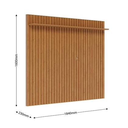 Imagem de Painel Smart Madeira Ripado Home Suspenso Embutido Parede Sala De Estar com Capacidade para Tv de até 75 Polegadas Loft Imcal  Nature