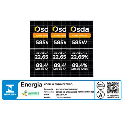 Imagem de Painel Solar OSDA 585W BIFACIAL