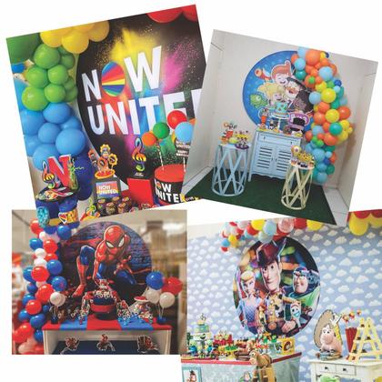 Imagem de Painel Sublimado em Tecido Festa Mundo Bita Decoração 1,55cm