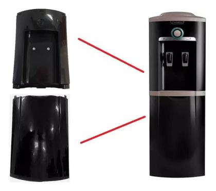 Imagem de Painel Superior E Inferior Bebedouro Esmaltec Egc35 Preto