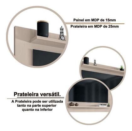 Imagem de Painel Suspenso Aéreo Embutido de Parede Sala De Estar Smart Tv 50 Safira 1,35m Casa D - Offwhite