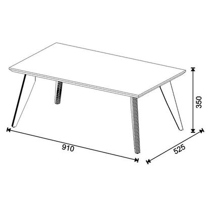 Imagem de Painel Suspenso Decore 2.2 com mesa de Centro Classic Branco Acetinado - Imcal