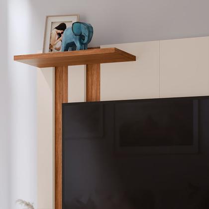 Imagem de Painel Suspenso Para TV até 32 Polegadas Elegante Com Nichos e Prateleira Home Sala