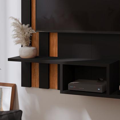 Imagem de Painel Suspenso Para TV até 32 Polegadas Elegante Com Nichos e Prateleira Home Sala