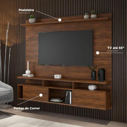 Imagem de Painel Suspenso Para Tv Até 55 Polegadas Supreme Imbuia Viero