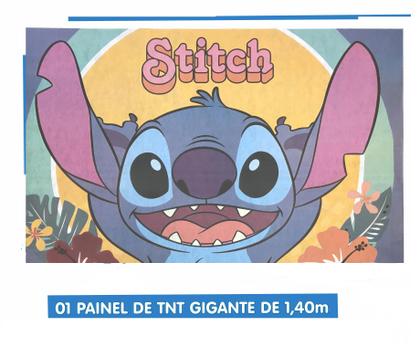 Imagem de Painel TNT GIGANTE Decoração STITCH Festa completa 1,40m