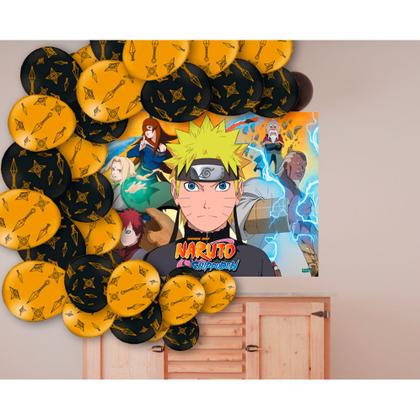 Imagem de Painel TNT Naruto 1,40m decoração festa aniversário