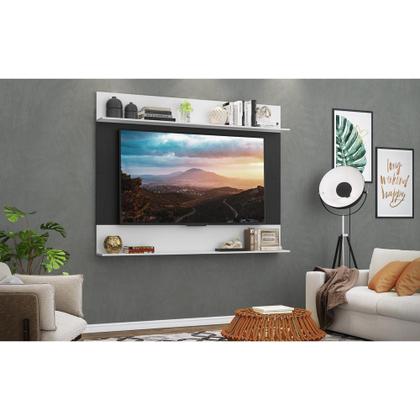 Imagem de Painel TV 65" com Prateleiras Amsterdã Classic Multimóveis Preto/Branco