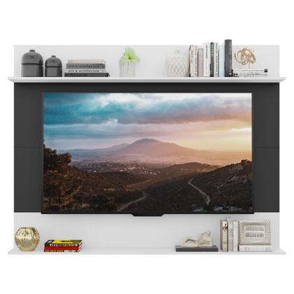 Imagem de Painel TV 65" com Prateleiras Amsterdã Classic Multimóveis Preto/Branco