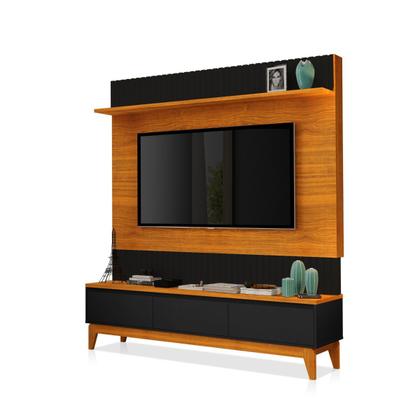 Imagem de Painel TV Quarto Grande Ripado Para TV 75 Polegadas Antalya