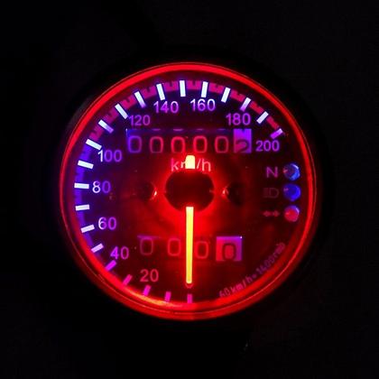 Imagem de Painel Universal Custom Cromado Velocimetro Moto Cafe Racer