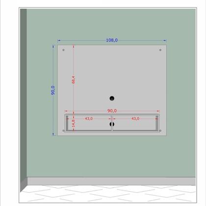 Imagem de Painel Viena Sala de estar p/ TVs até 43" Nature