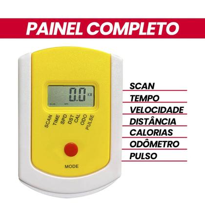 Imagem de Painel Visor Sensor Frequencia Cardiaca Bicicleta Spinning Velocimetro Bike Ergometrica Academia Treino Inferiores