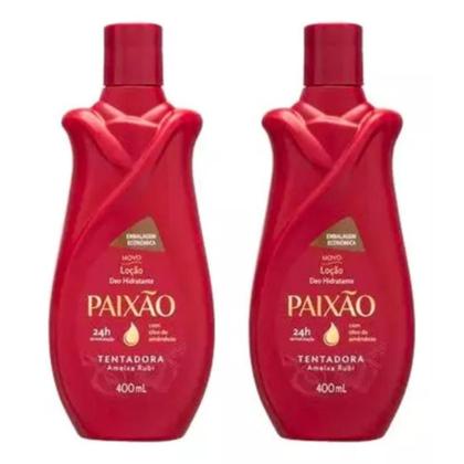 Imagem de Paixão Kit 2 Deo Hidratantes Corporal Tentadora Ameixa Rubi 400ml Cada