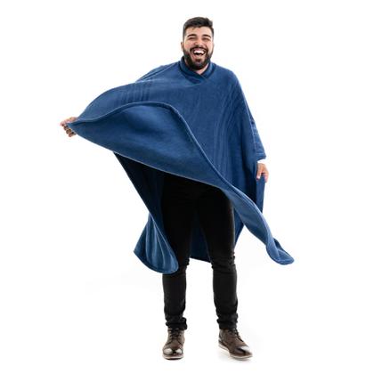 Imagem de Pala Poncho Masculino Feminino Gaúcho Fleece Plush Quente