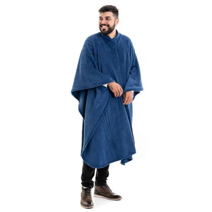 Imagem de Pala Poncho Masculino Feminino Gaúcho Fleece Plush Quente