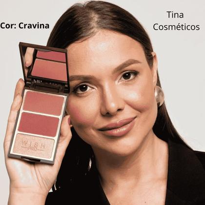 Imagem de PALETA DE BLUSH WISH TRIO PALETTE MICHELLY PALMA A PROVA D'ÀGUA Cor:CRAVINA