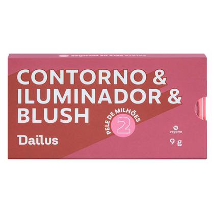 Imagem de Paleta de Contorno & Iluminador & Blush Dailus Pele de Milhões 2