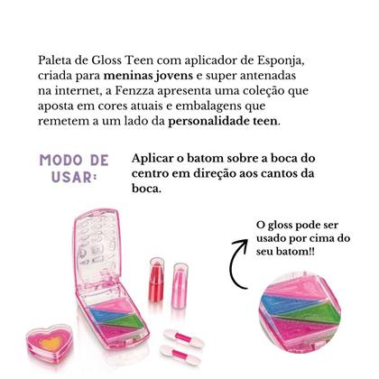 Imagem de Paleta de Gloss C/ Batom - MODERN - Maquiagem Make-Up Teen Infantil - Fenzza