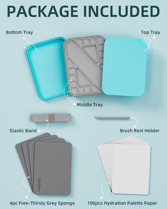 Imagem de Paleta de pintura Nicpro Stay Wet para pintura acrílica em miniatura