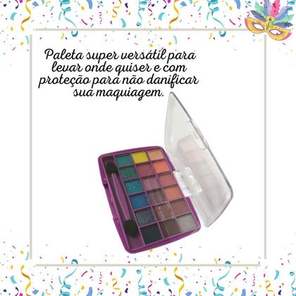 Paleta de sombras 18 cores nuance com pincel - Jasmyne Imagem de Paleta de sombras 18 cores nuance com pincel