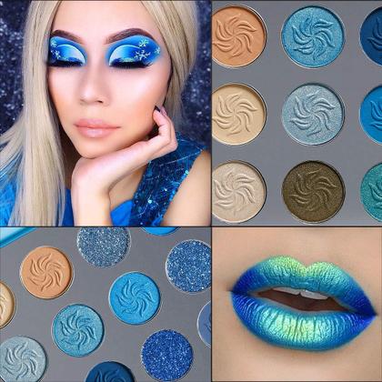 Imagem de Paleta de sombras Afflano Blue Matte Shimmer Waterproof