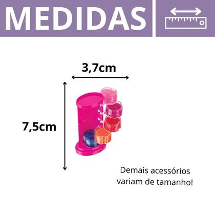 Imagem de Paleta de Sombras C/ Batom E Gloss Heart Maquiagem Make-Up Teen Infantil - Fenzza