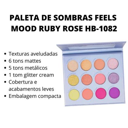 Imagem de Paleta de Sombras Ruby Rose Feels Mood Hb-1082