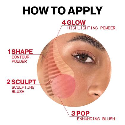 Imagem de Paleta facial Smashbox Halo Sculpt + Glow com vitamina E