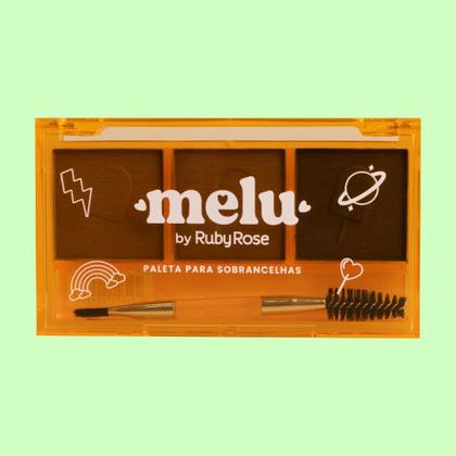 Imagem de Paleta Para Sobrancelhas Melu Ruby Rose Longa Duração Resistente à Água Alta Fixação Três Tons Incríveis